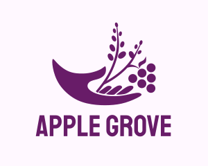 Hand Grape Plant  logo