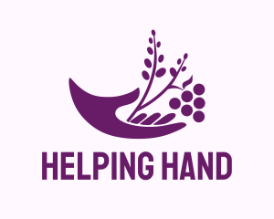 Hand Grape Plant  logo