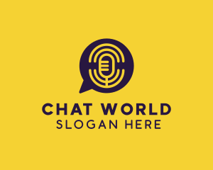 Chat Music Podcast logo design