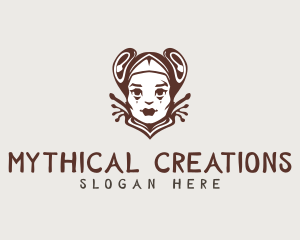 Mythical Queen Cartoon logo design