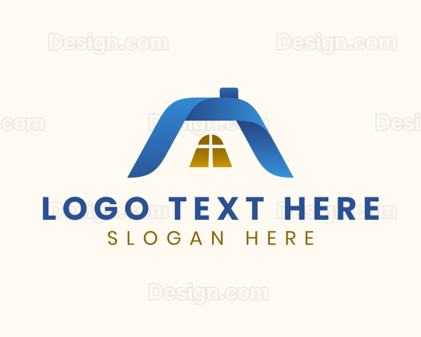 House Roofing Construction Logo