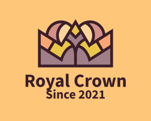 Colorful King Crown  logo design