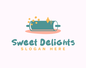 Sweet Pastry Rolling Pin logo design