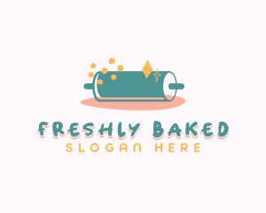 Sweet Pastry Rolling Pin logo design