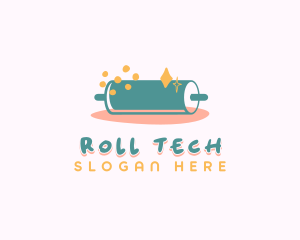 Sweet Pastry Rolling Pin logo design