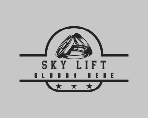 Gym Dumbbell Lifting logo design