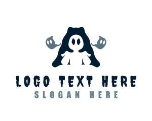 Scary Ghost Letter A logo