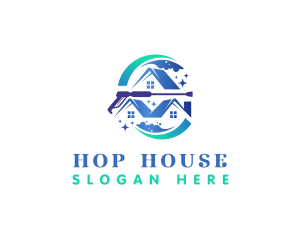 House Cleaning Washer logo design