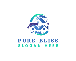 House Cleaning Washer logo design