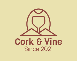 Wine Glass Mountain  logo design