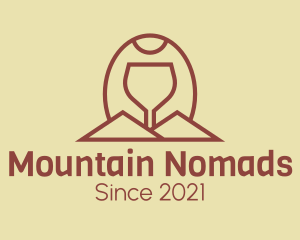 Wine Glass Mountain  logo design