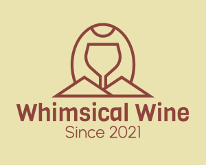 Wine Glass Mountain  logo design