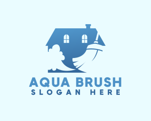 House Broom Cleaning logo design