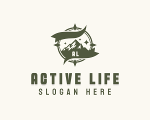 Nature Mountain Hiking logo design