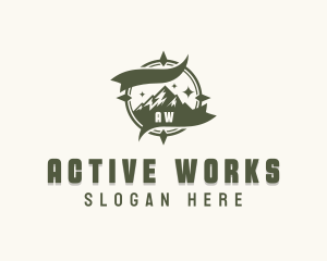 Nature Mountain Hiking logo design