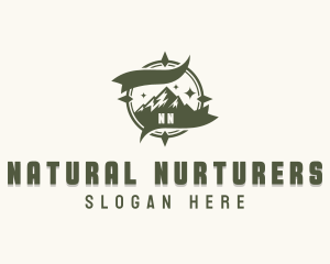 Nature Mountain Hiking logo design