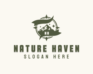 Nature Mountain Hiking logo design