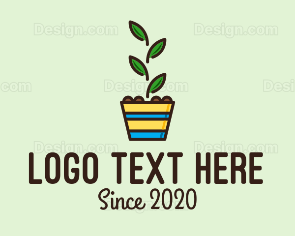 Colorful Plant Pot Logo