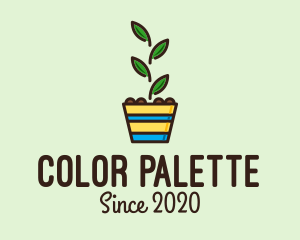 Colorful Plant Pot  logo design