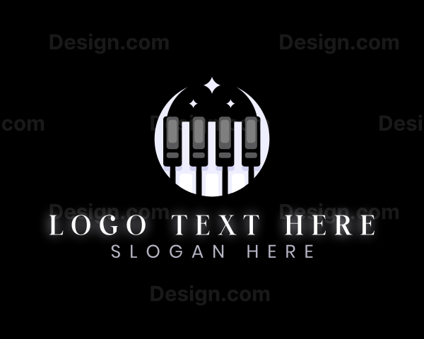 Moon Piano Keyboard Logo