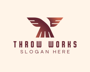 Eagle Wing Letter T logo design