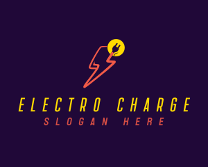 Lightning Power Plug logo design