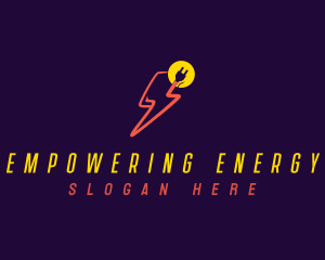 Lightning Power Plug logo design