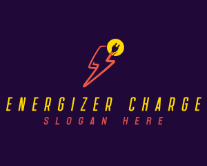 Lightning Power Plug logo design