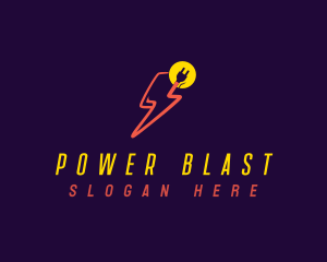 Lightning Power Plug logo design