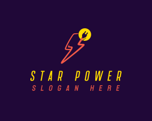 Lightning Power Plug logo design