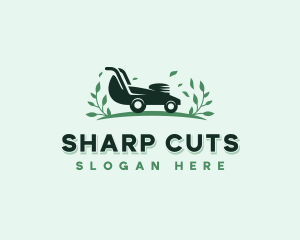 Grass Cutting Mowing logo design