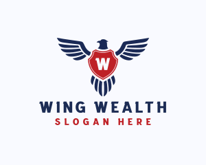 Eagle Wing Shield logo design