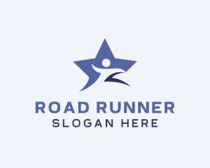 Athlete Star Runner logo design