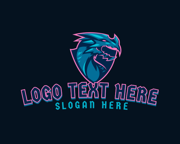 Shield Neon Dragon  logo