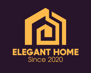 Golden Real Estate Home logo design