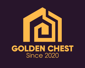 Golden Real Estate Home logo design