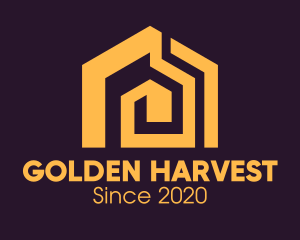 Golden Real Estate Home logo design