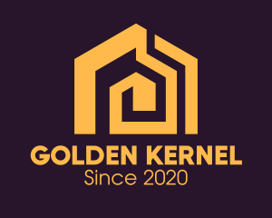 Golden Real Estate Home logo design