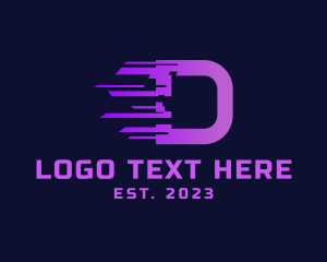 Digital Network Letter D logo