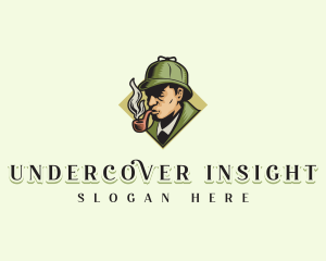 Detective Hat Cigarette logo design