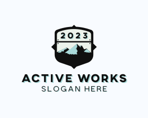 Mountain Hiker Adventure logo design