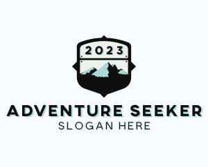 Mountain Hiker Adventure logo design