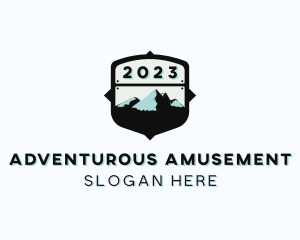 Mountain Hiker Adventure logo design