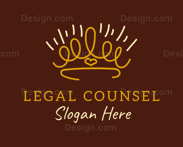 Elegant Simple Crown Logo