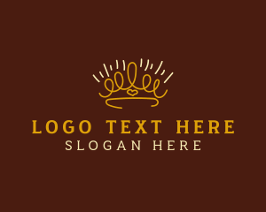 Elegant Simple Crown logo