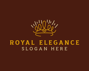 Elegant Simple Crown logo design