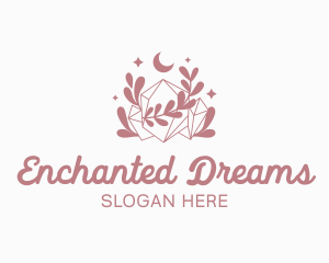 Mystical Sparkling Crystal logo design