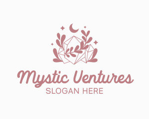 Mystical Sparkling Crystal logo design