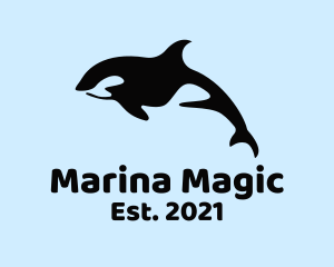 Marine Orca Mammal  logo design