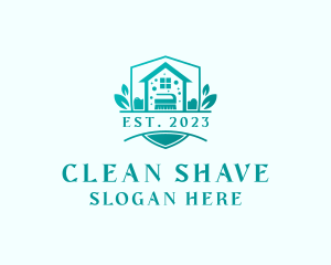 Eco Home Cleaning Brush logo design